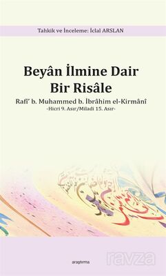 Beyan İlmine Dair Bir Risale - 1