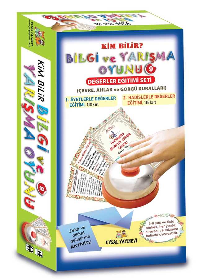 Bilgi ve Yarışma Oyunu -9 / Değerler Eğitimi Seti - Uysal Yayınları (İstanbul)
