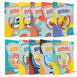 Boyama Kitapları Seti (10 Kitap) - Yediveren Çocuk