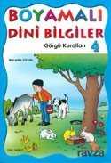 Boyamalı Dini Bilgiler 4/ Ahlak ve Görgü Kuralları (Büyük Boy) - Uysal Yayınları (İstanbul)