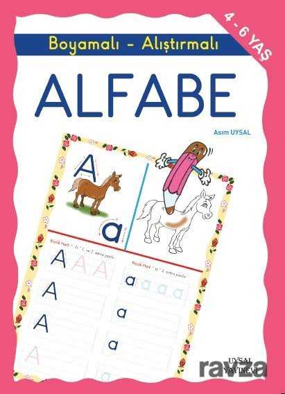 Boyamalı ve Alıştırmalı Türkçe Alfabe/Büyük Boy - Uysal Yayınları (İstanbul)