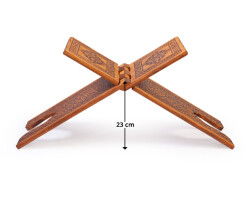 Büyük Boy Selçuklu Yakma Desenli Ahsap Rahle - 2