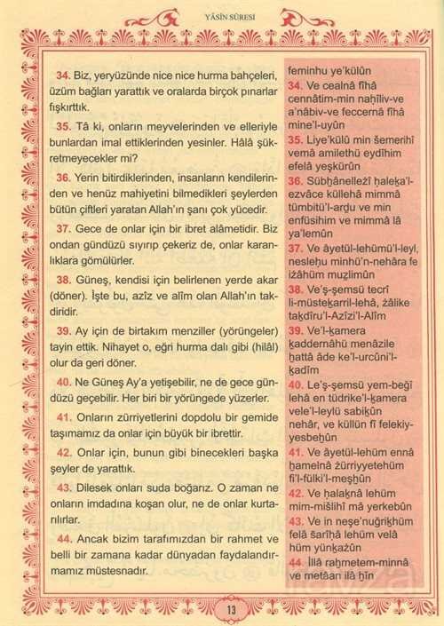 Büyük Cevşen ve Türkçe Meali (Çanta Boy) Transkriptli Türkçe Okunuşu - 433
