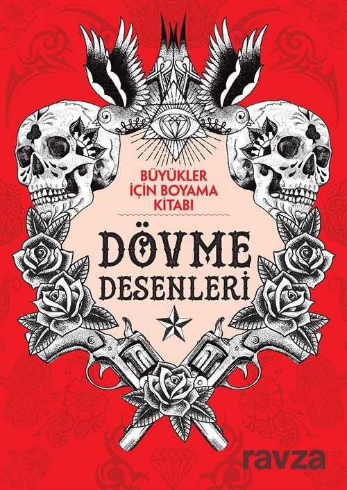 Büyükler İçin Boyama Kitabı - Dövme Desenleri - 1