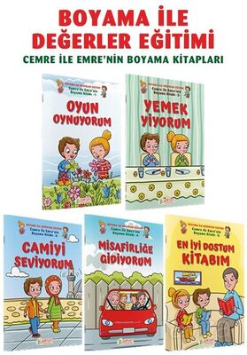 Cemre ile Emre Boyama Kitapları (5 Kitap) - 1