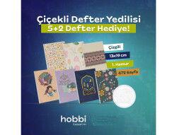 Çiçekli Defter Yedilisi (5+2 Defter Hediye) - 1