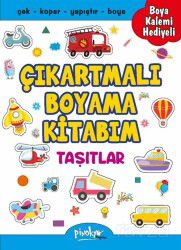 Çıkartmalı Boyama Kitabım - Taşıtlar - Pinokyo Yayınları
