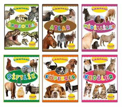 Çıkartmalı Hayvanlar Serisi (6 Kitap) - Yumurcak Yayınları