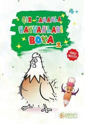 Çiz-Tamamla Hayvanları Boya 1 - Pırıltı Kitapları