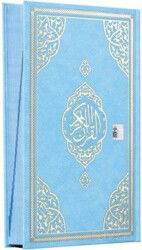 Çocuk Serisi Ayraçlı Orta Boy Bilgisayar Hattı Arapça Sıvama Kapak Kuran-ı Kerim - Mavi - Furkan Neşriyat