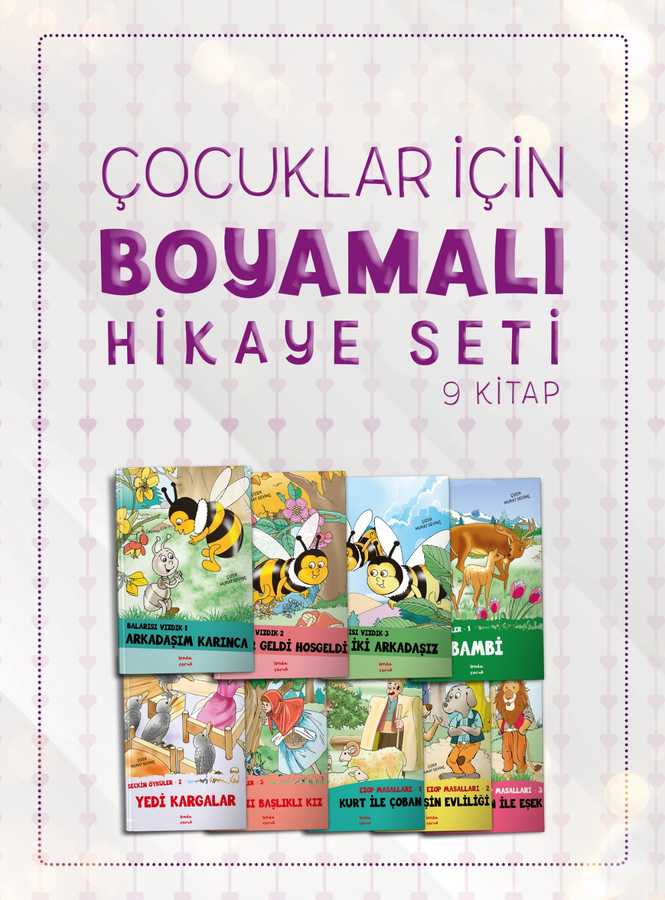 Çocuk Hikaye Seti- 9 Kitap (Büyük Boy Renkli/ 5-9 Yaş) - Ravzakitap Kampanya