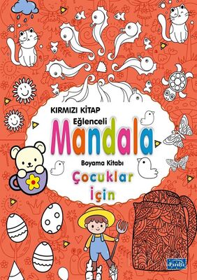 Çocuklar İçin Mandala Kırmızı - 1
