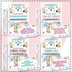 Çocuklar İçin Psikoloik Destek Serisi 4 Kitap - Ayraç ve Kartpostallı Özel Set -2 - Nesnel Yayınları