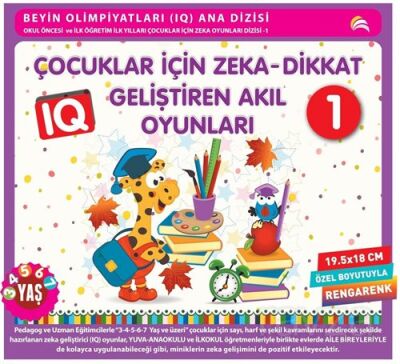 Çocuklar İçin Zeka - Dikkat Geliştiren Akıl Oyunları 1 (3-4-5-6-7 Yaş Ve Üzeri) - 1
