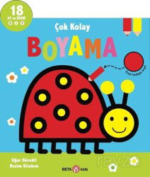 Çok Kolay Boyama - Uğur Böcekli Resim Kitabım - Beta Kids