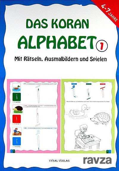 Bulmacalı Kur'an Elifbası 1 (Almanca) (4-7 Yaş) (Kod: 199) - Uysal Yayınları (İstanbul)