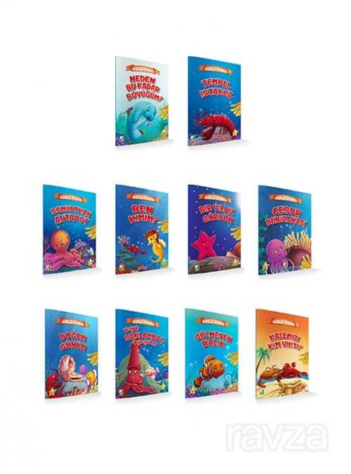 Değerler Okyanusu 1. Sınıflar İçin (10 Kitap) - Damla Yayınları