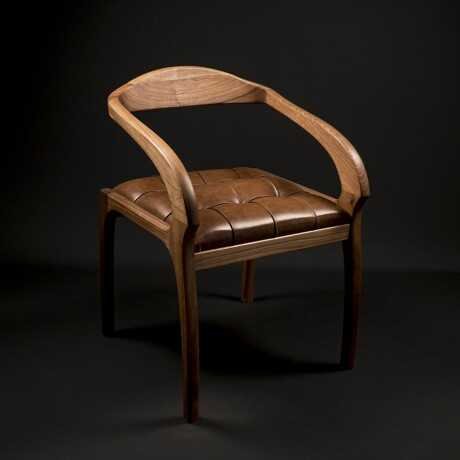 Dekoratif El Yapımı Sandalye (Ceviz) - 1