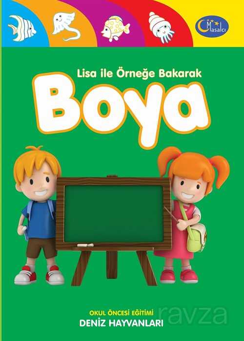 Deniz Hayvanları / Lisa ile Örneğe Bakarak Boya - 1