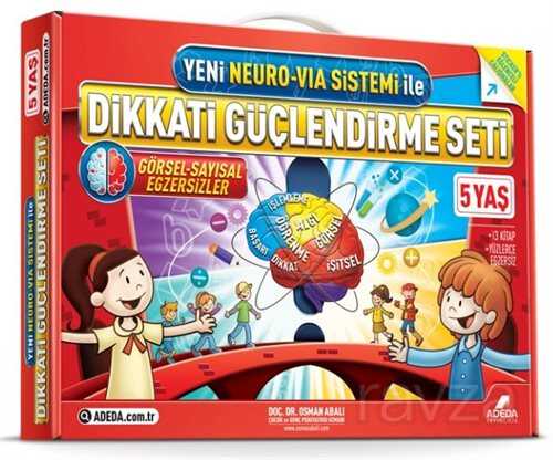 Dikkati Güçlendirme Seti 3 Kitap (5 Yaş) (Yeni Neuro-Via Sistemi ile) - Adeda Yayıncılık