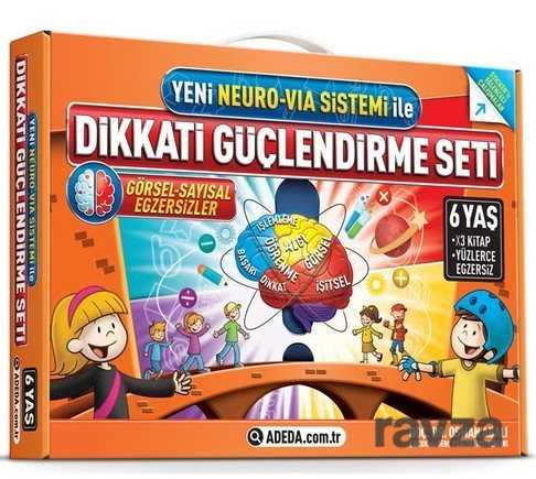 Dikkati Güçlendirme Seti 3 Kitap (6 Yaş) (Yeni Neuro-Via Sistemi ile) - Adeda Yayıncılık