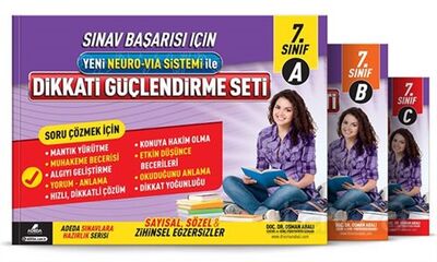 Dikkati Güçlendirme Seti 7. Sınıf Yeni Neuro Via Sistemi İle (3 Kitap Takım) - 1