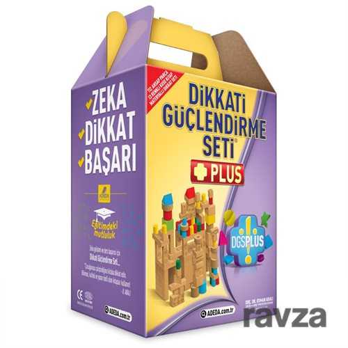 Dikkati Güçlendirme Seti Plus 10 Yaş (3 Kitap + Ahşap Materyaller) - Adeda Yayıncılık