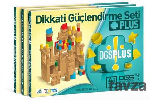 Dikkati Güçlendirme Seti Plus 4 Yaş (3 Kitap - Ahşap Materyaller Hariç) - 1