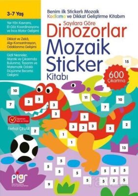 Dinozorlar Mozaik Sticker Kitabı 3 - 7 Yaş - 1