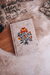 Ebru Çiçek Desenli Huzur Ajanda - Hobbi Tasarim