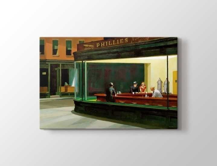Edward Hopper - Nighthawks Tablo |60 X 80 cm| - 1