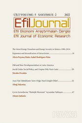 Efil Ekonomi Araştırmaları Dergisi; Cilt: 5 Sayı: 2 - Efil Journal Dergi