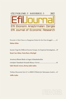 Efil Ekonomi Araştırmaları Dergisi; Cilt: 5 Sayı: 3 - 1