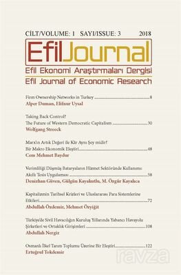 Efil Ekonomi Araştırmaları Dergisi Cilt:1 Sayı:3 - 1