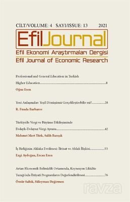 Efil Ekonomi Araştırmaları Dergisi Cilt:4 Sayı: 13 - 1