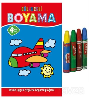 Eğlenceli Boyama 4 Yaş Üstü (4'lü Pastel Boya Hediyeli) - 1