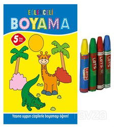 Eğlenceli Boyama 5 Yaş Üstü (4'lü Pastel Boya Hediyeli) - Parıltı Yayıncılık