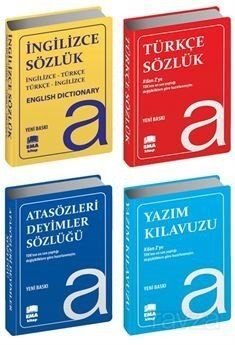 Ema Kitap Sözlük Seti Türkçe-İngilizce-Atasözleri ve Yazım Klavuzu (4 Kitap Set Biala Kapak) - 1