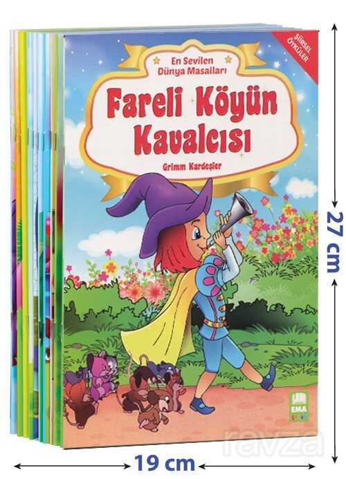 En Sevilen Dünya Masalları Seti 1 ve 2 Sınıflar İçin Düz Yazılı (10 Kitap Takım - Büyük Boy) - 1