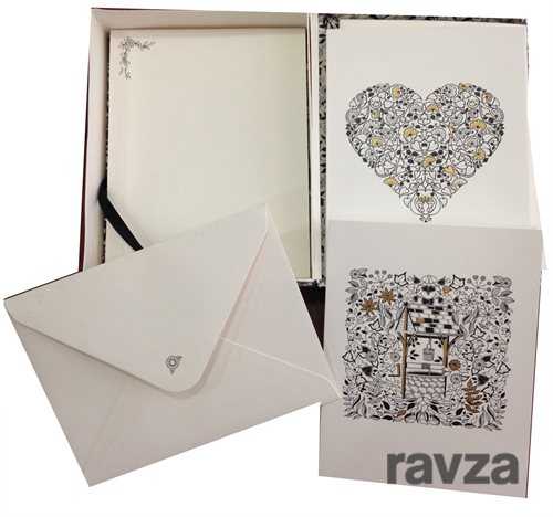 Esrarengiz Bahçe 12 Tebrik Kartı ve Zarf (Kutulu) - Edam Yayınları