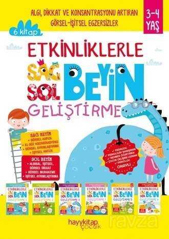 Etkinliklerle Sağ Beyin Sol Beyin Geliştirme (3-4 Yaş - 6'lı Set) - Hayy Kitap