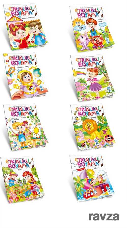 Etkinlikli Boyama (8 Kitap) - Damla Çocuk Yayınları