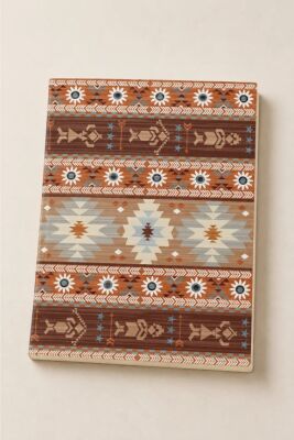 Etnik Desen Serisi 2 - Toprak Tonlu Kilim A5 Çizgili Defter - 1