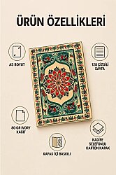 Etnik Desen Serisi 3 - Turkuaz Kirmizi Motifli A5 Çizgili Defter - 2