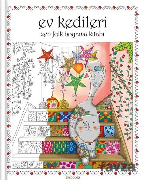 Ev Kedileri - Zen Folk Boyama Kitabı - 1