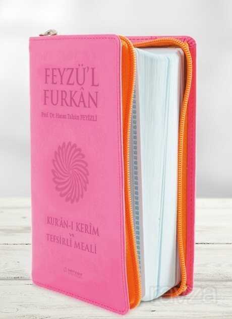 Feyzü'l Furkan Kur'an-ı Kerim ve Tefsirli Meali (Cep Boy - Fermuarlı) PEMBE - Server Yayınları