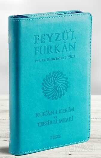 Feyzü'l Furkan Kur'an-ı Kerim ve Tefsirli Meali (Cep Boy - Fermuarlı) Turkuaz - 7