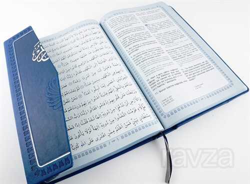 Feyzü'l Furkan Kur'an-ı Kerim ve Tefsirli Meali - Mavi (Büyük Boy - Mushaf ve Meal - Mıklepli) - 6