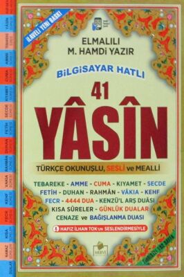 Fihristli 41 Yasin Bilgisayar Hatlı Türkçe Okunuşlu ve Mealli (Orta Boy) (Kod: Yasin034) - 1