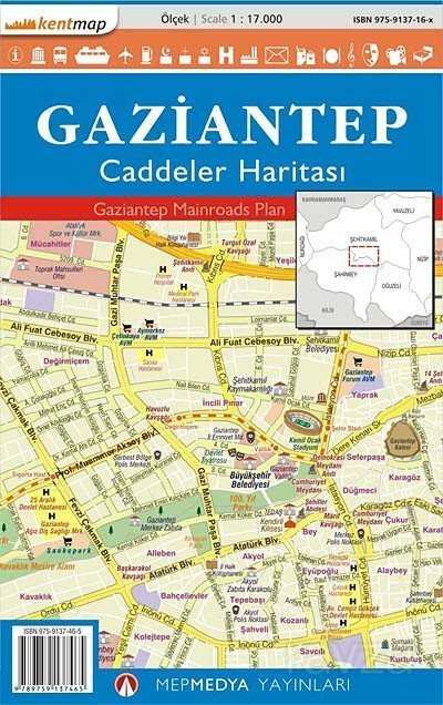 Gaziantep Caddeler Haritası - 1